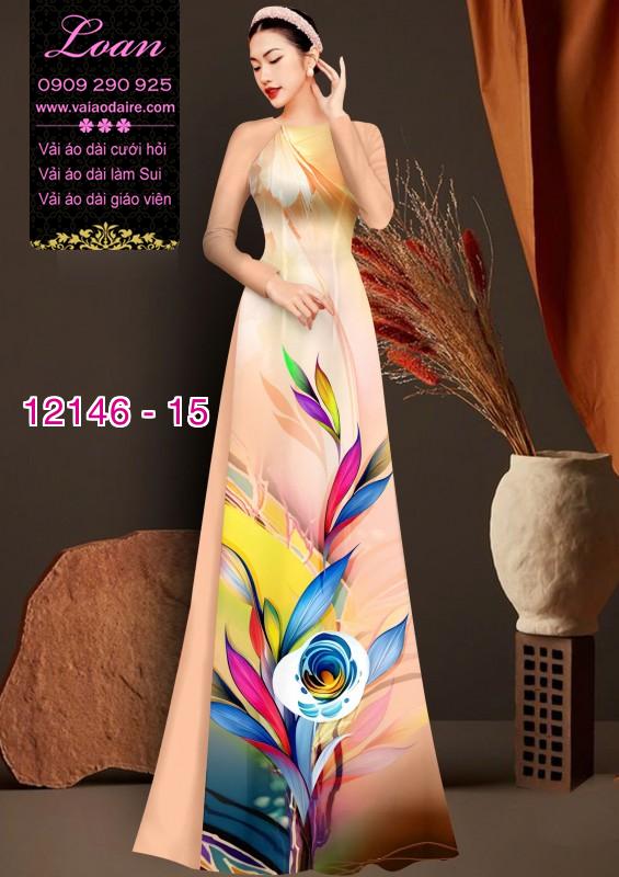 Vải áo dài hoa in 3D Vải áo dài hoa in 3D