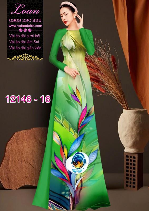 Vải áo dài hoa in 3D Vải áo dài hoa in 3D