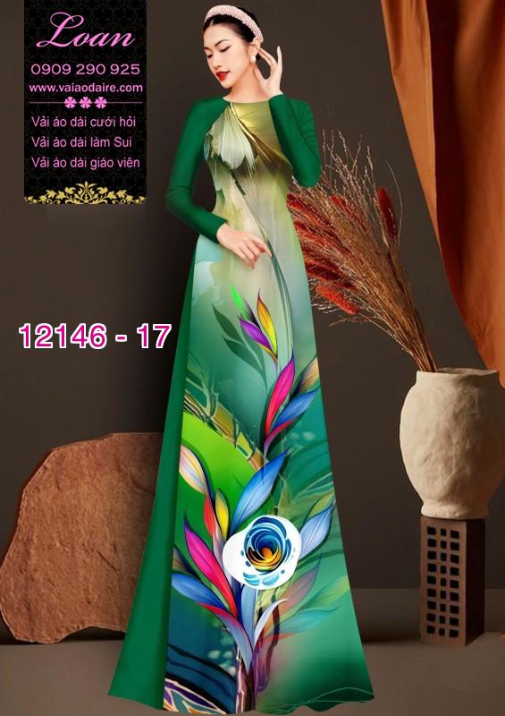 Vải áo dài hoa in 3D Vải áo dài hoa in 3D