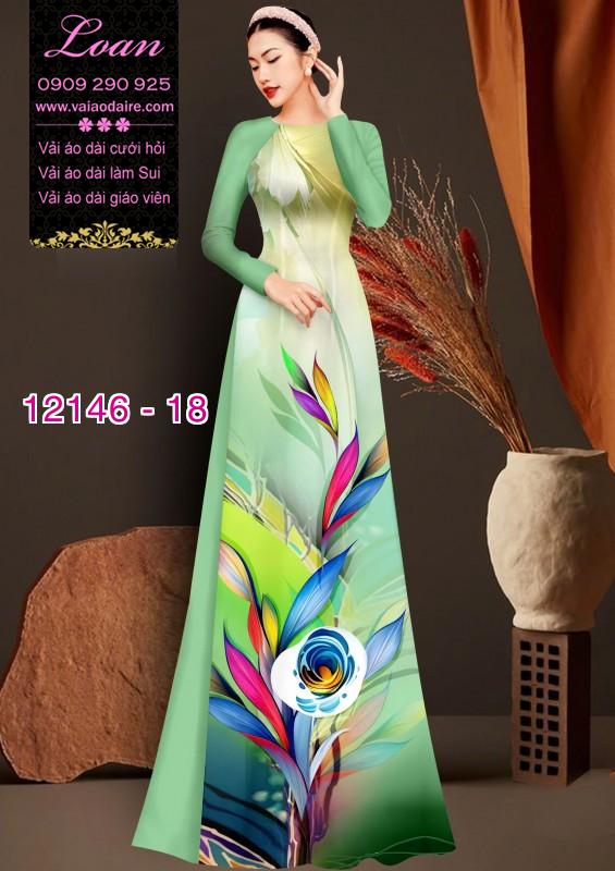 Vải áo dài hoa in 3D Vải áo dài hoa in 3D