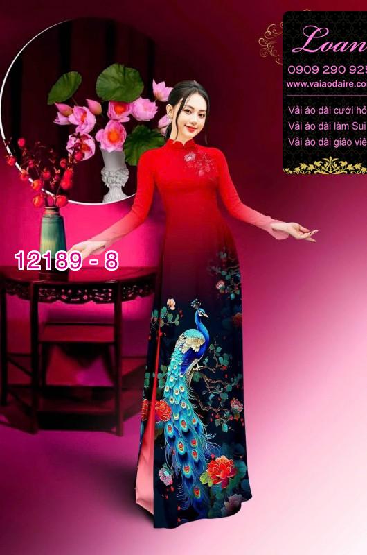 Vải áo dài in hoa 3D