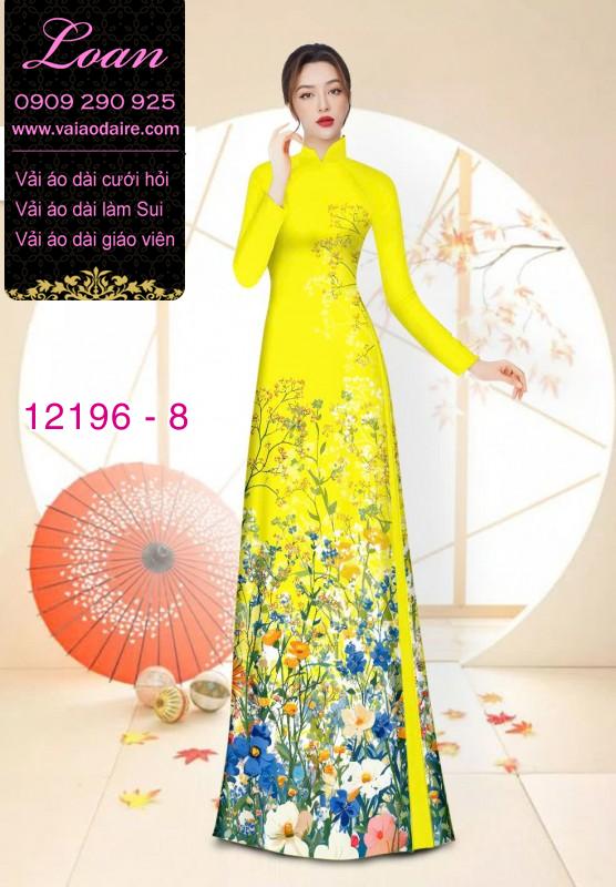 Vải áo dài in hoa 3D