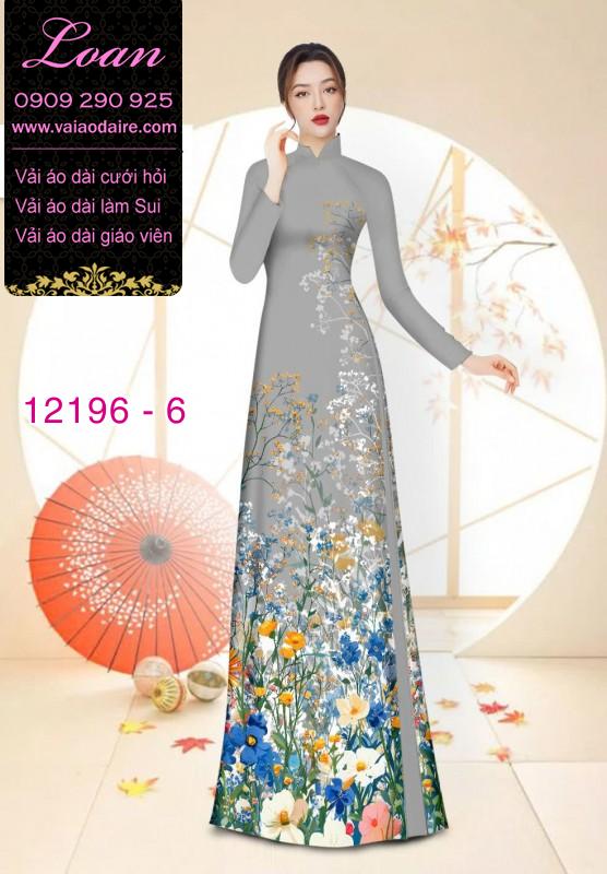 Vải áo dài in hoa 3D