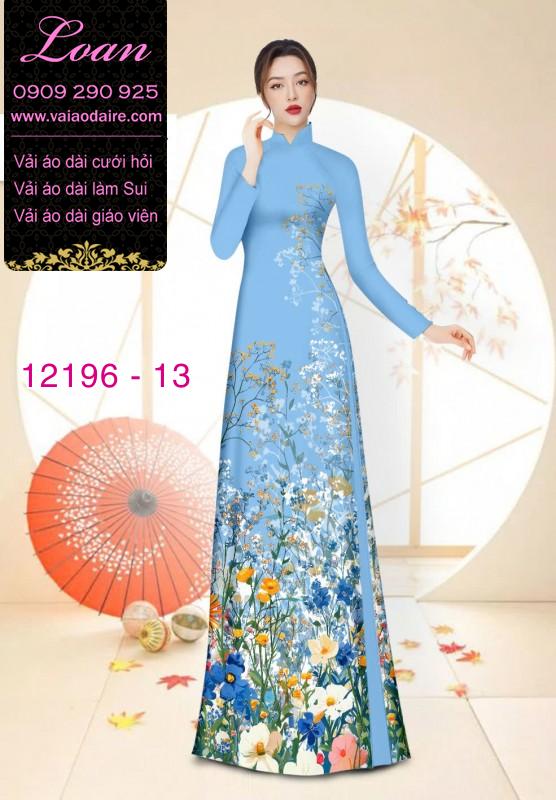 Vải áo dài in hoa 3D