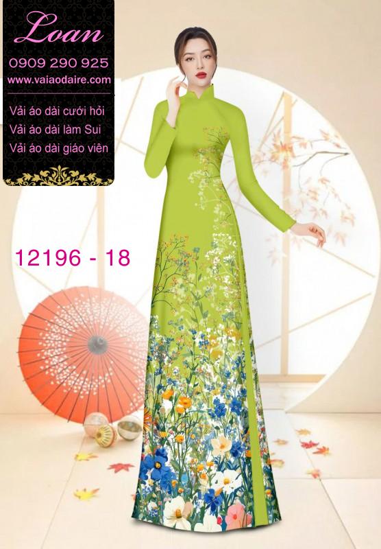 Vải áo dài in hoa 3D
