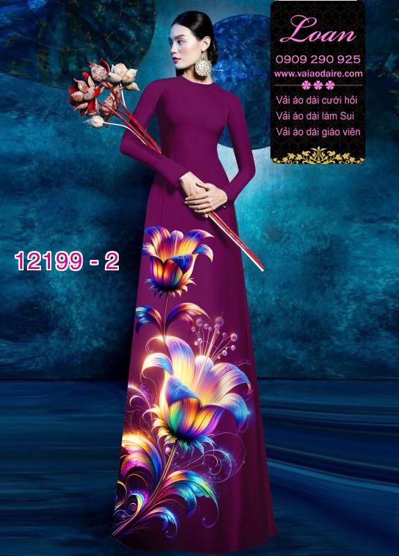 Vải áo dài in hoa 3D