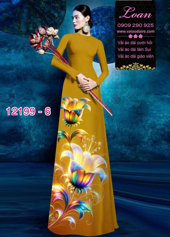 Vải áo dài in hoa 3D