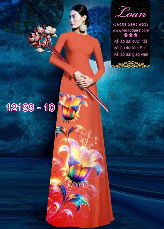 Vải áo dài in hoa 3D