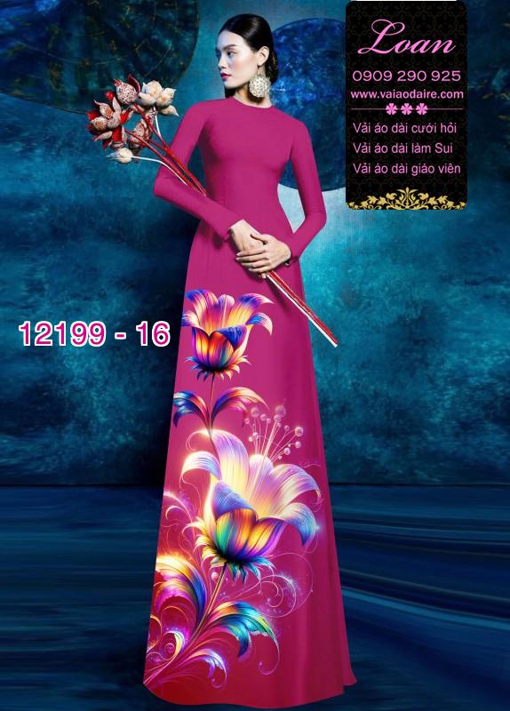 Vải áo dài in hoa 3D