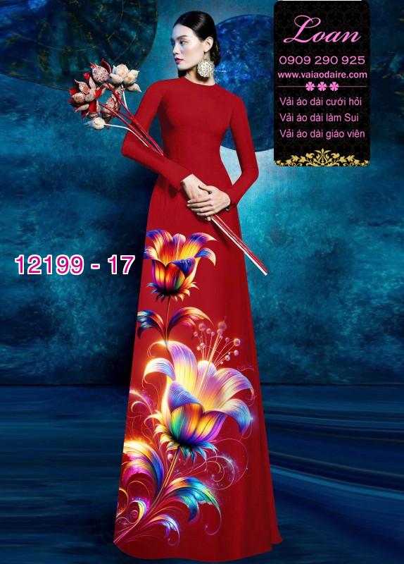 Vải áo dài in hoa 3D