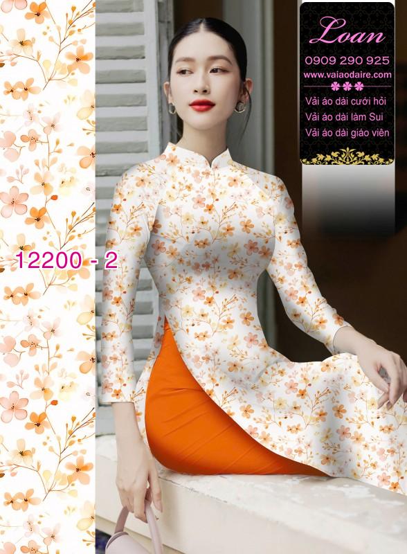 Vải áo dài in hoa 3D