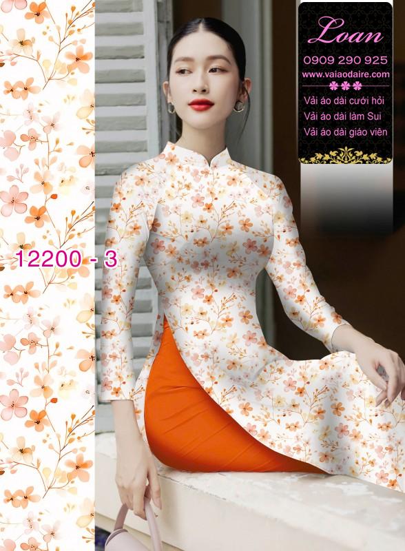Vải áo dài in hoa 3D