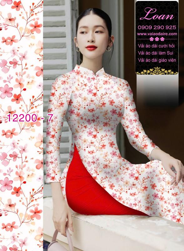 Vải áo dài in hoa 3D