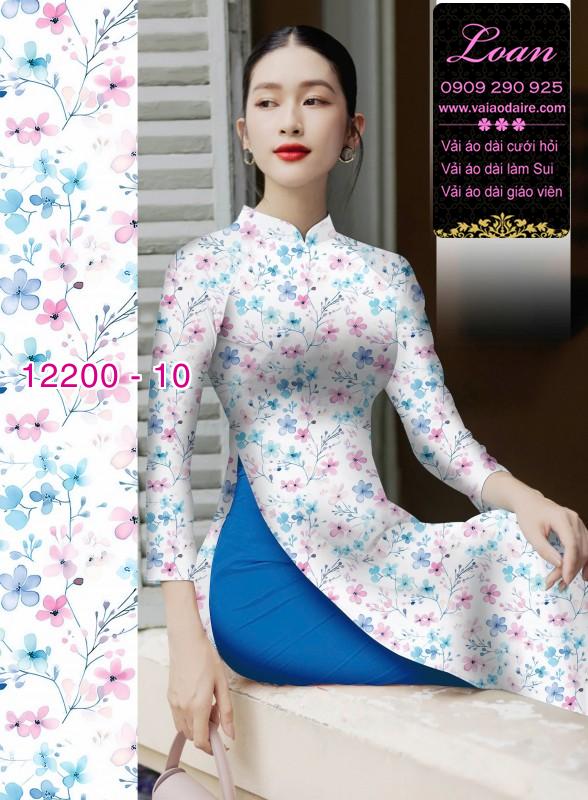 Vải áo dài in hoa 3D