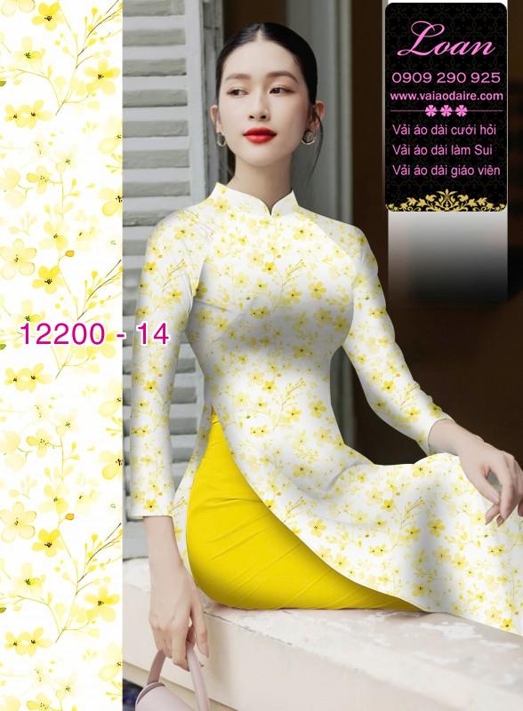 Vải áo dài in hoa 3D