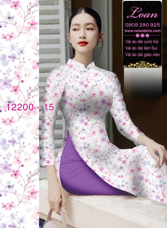 Vải áo dài in hoa 3D