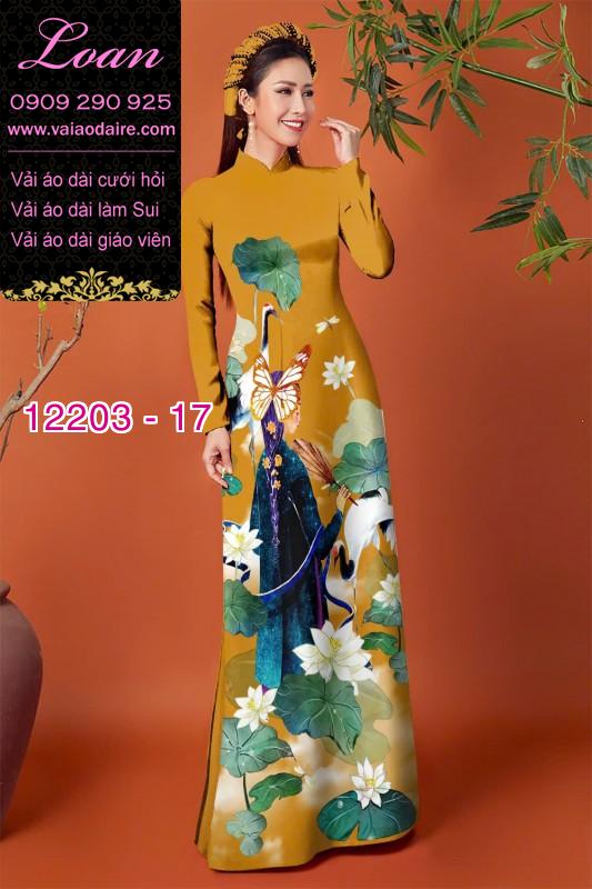 Vải áo dài in hình thiếu nữ
