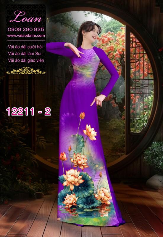 Vải áo dài in hoa 3D