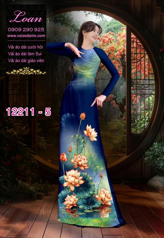 Vải áo dài in hoa 3D