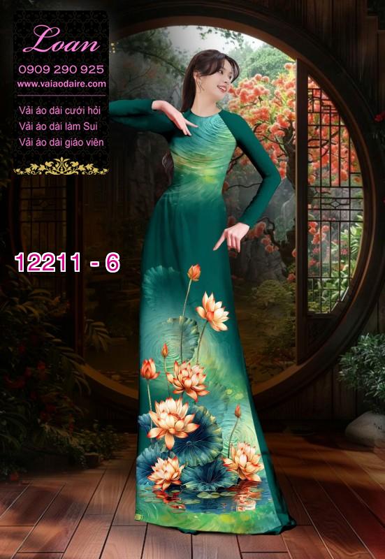 Vải áo dài in hoa 3D