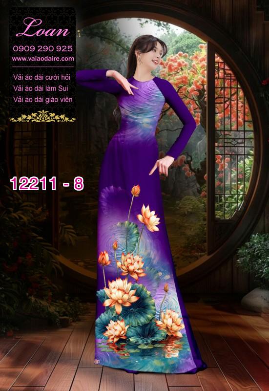 Vải áo dài in hoa 3D