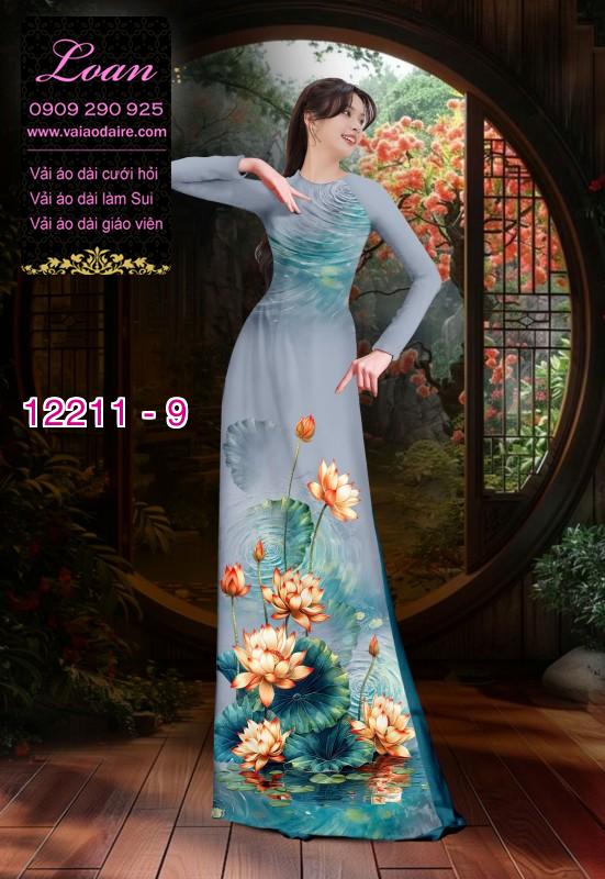 Vải áo dài in hoa 3D