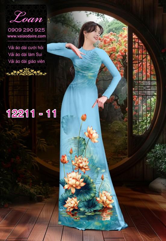 Vải áo dài in hoa 3D