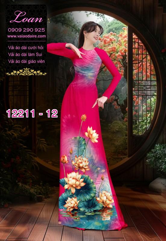 Vải áo dài in hoa 3D