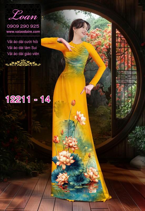 Vải áo dài in hoa 3D