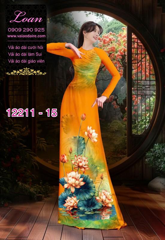 Vải áo dài in hoa 3D
