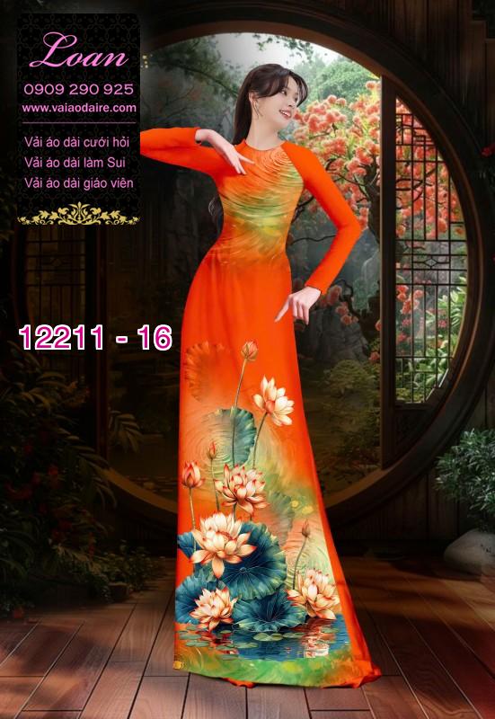 Vải áo dài in hoa 3D