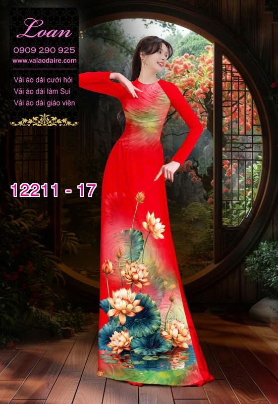 Vải áo dài in hoa 3D