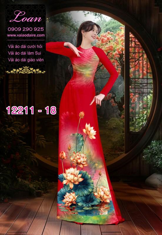 Vải áo dài in hoa 3D
