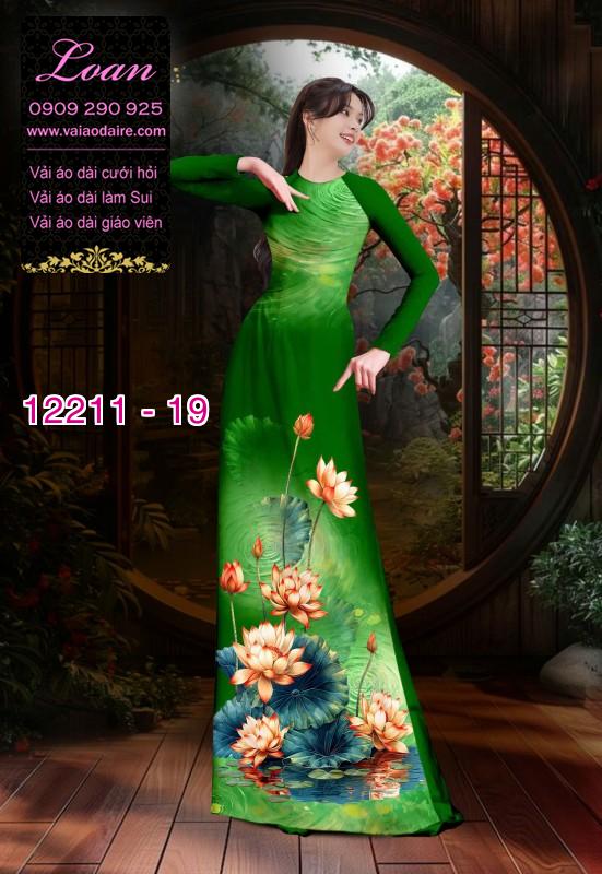 Vải áo dài in hoa 3D