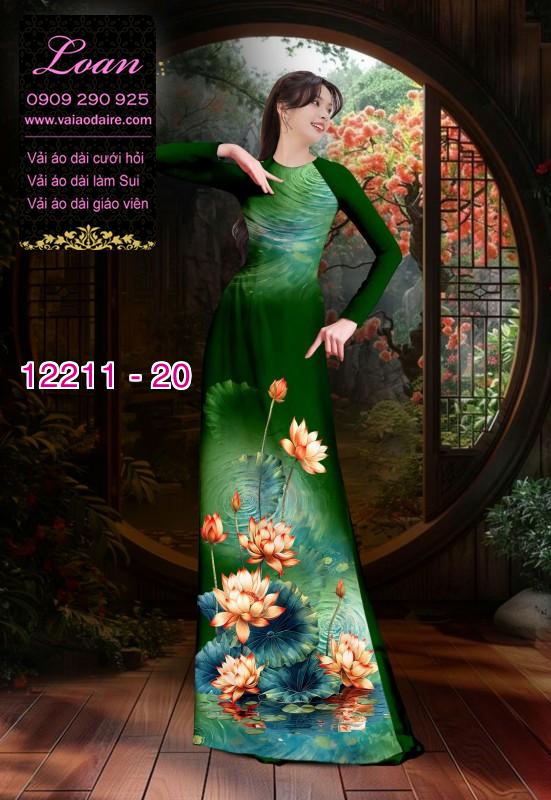 Vải áo dài in hoa 3D