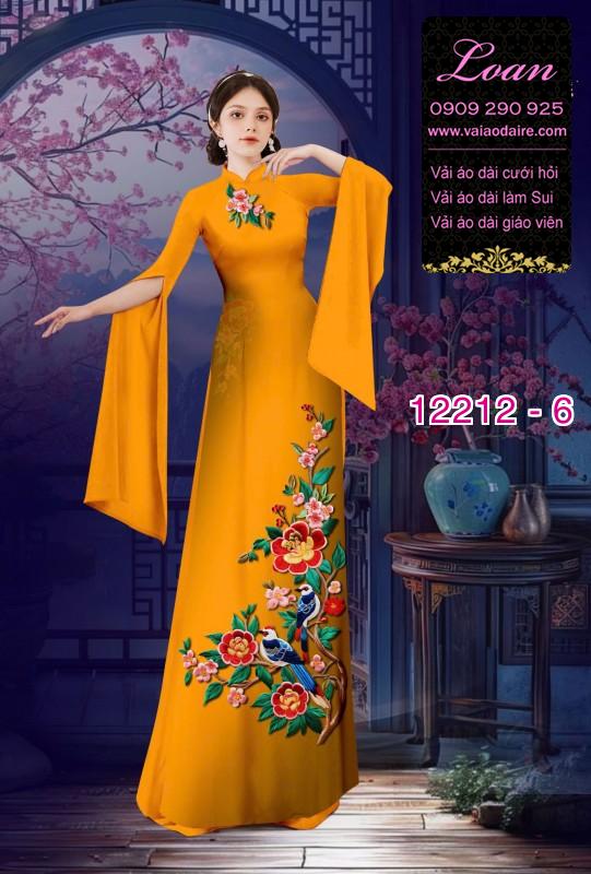 Vải áo dài in hoa 3D