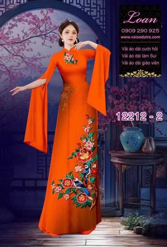 Vải áo dài in hoa 3D