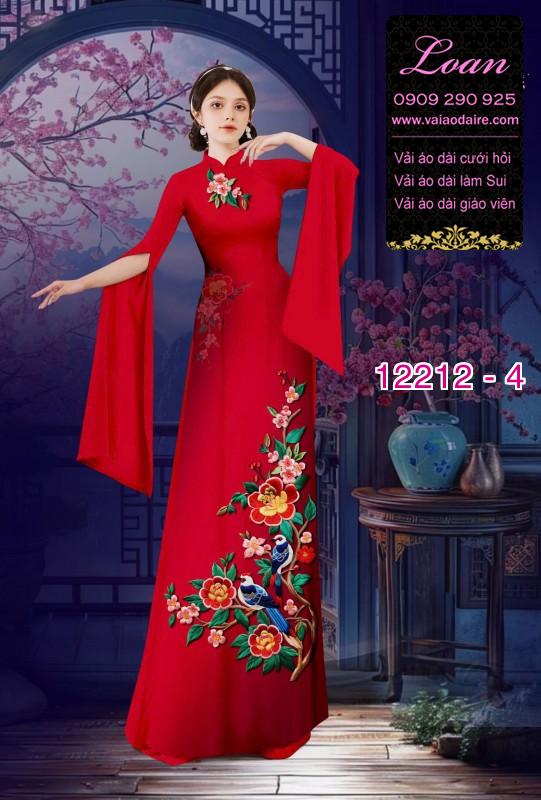 Vải áo dài in hoa 3D