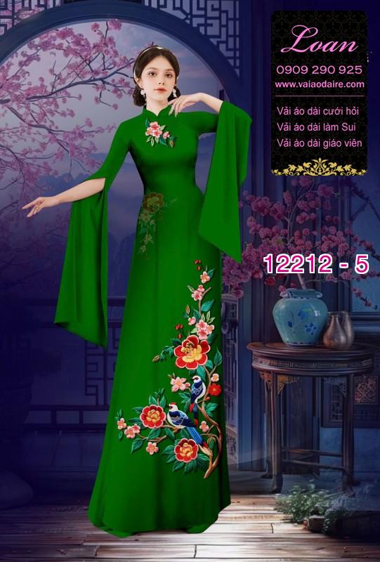 Vải áo dài in hoa 3D