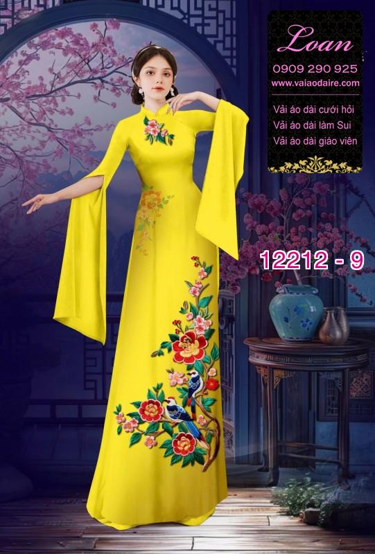 Vải áo dài in hoa 3D