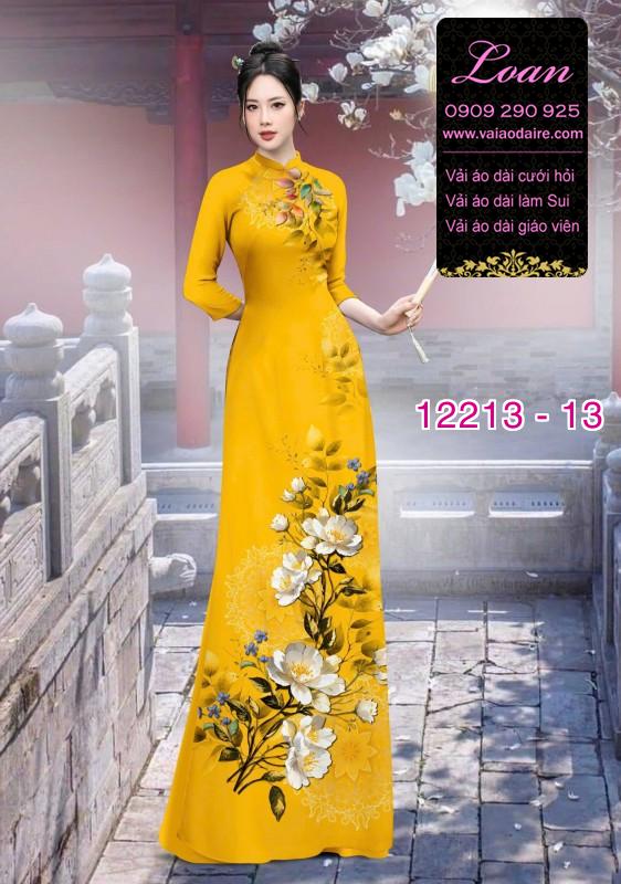 Vải áo dài in hoa 3D