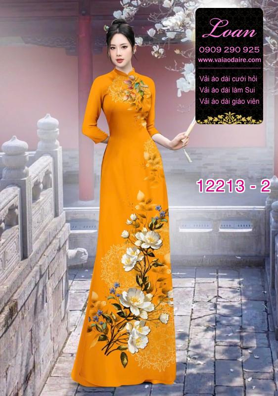 Vải áo dài in hoa 3D