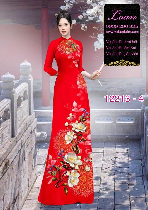 Vải áo dài in hoa 3D