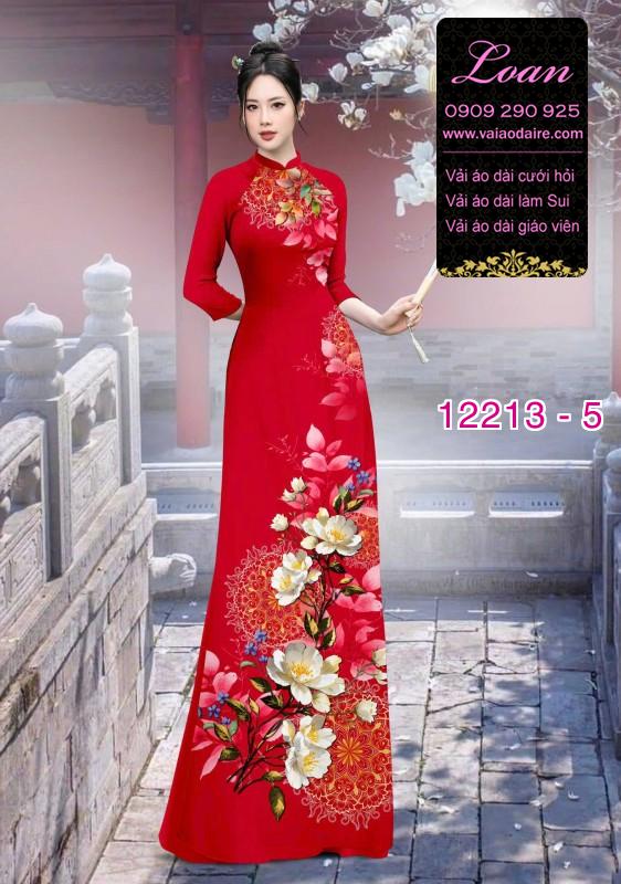 Vải áo dài in hoa 3D