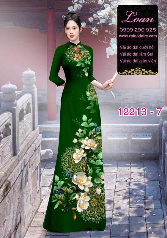 Vải áo dài in hoa 3D