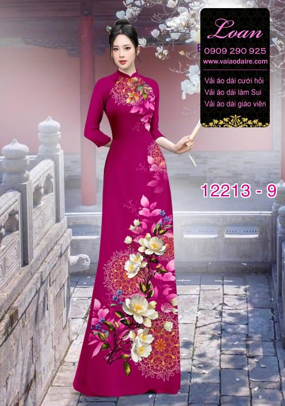 Vải áo dài in hoa 3D