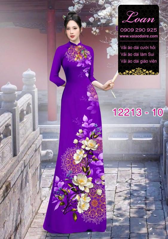 Vải áo dài in hoa 3D