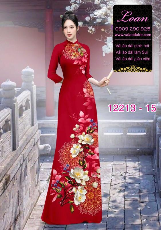Vải áo dài in hoa 3D