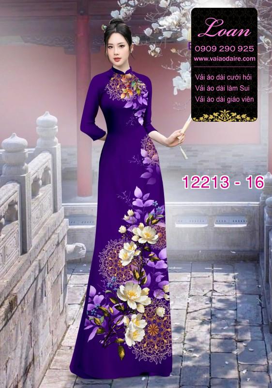 Vải áo dài in hoa 3D
