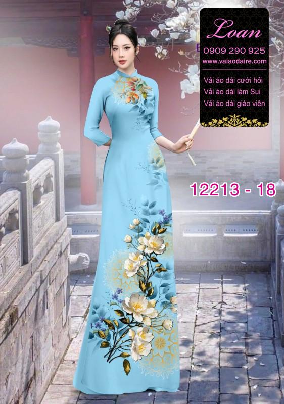Vải áo dài in hoa 3D